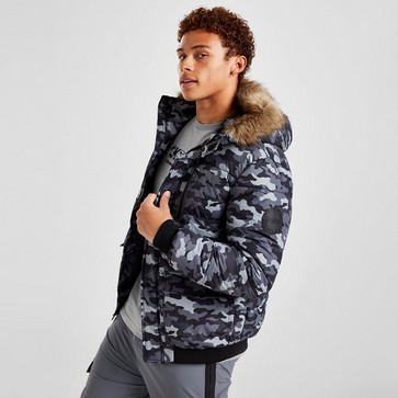 Férfi kabát MCKENZIE KABÁT VOYAGE SHORT PARKA GREY CAMO
