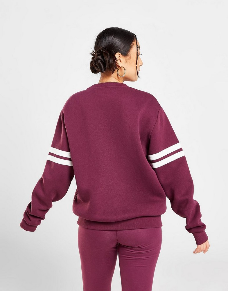 Dámska mikina FILA MIKINA VARSITY CREW BURG/PK CIELGRAPE Bordová