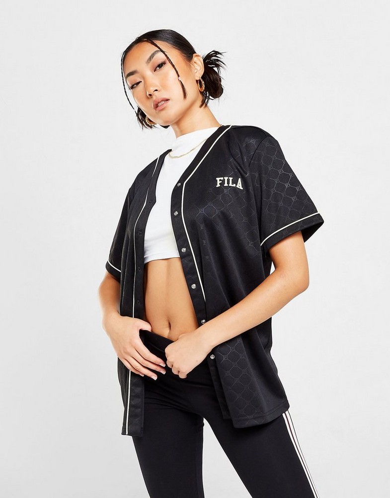 Жіночі футболки FILA ФУТБОЛКА AOP BSEBLL T BLK/WHT FLEURBLK Чорний