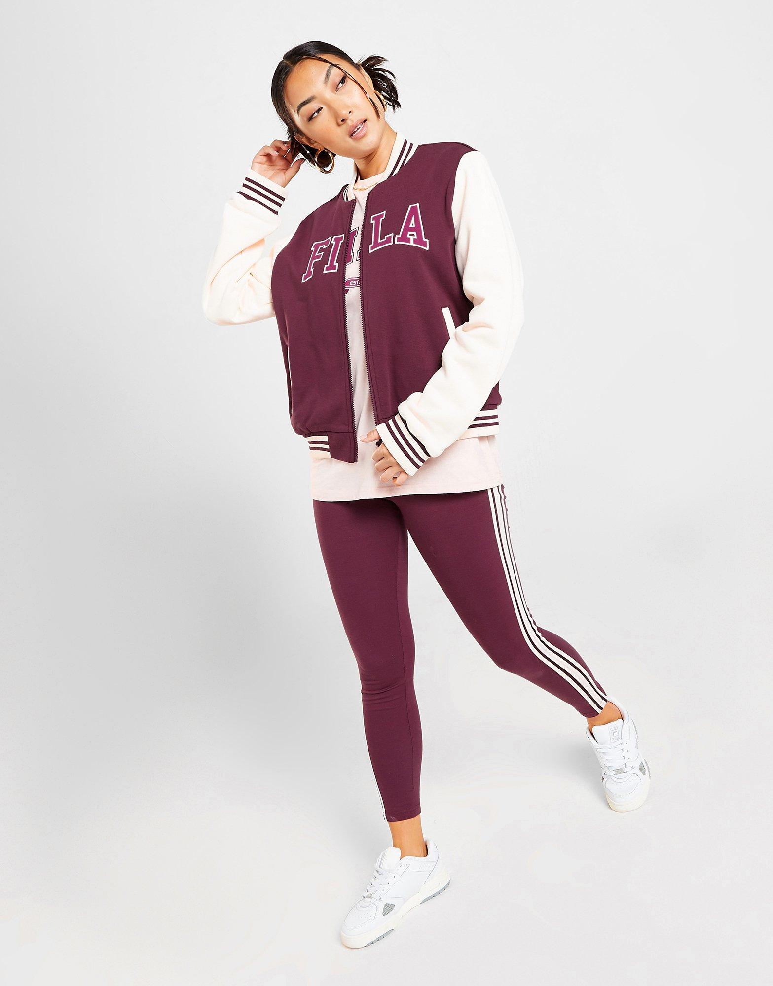 Ženski gornji dio trenirke FILA VESTA VRSTY BMBR JKT BURG FW22JDW009 bordo