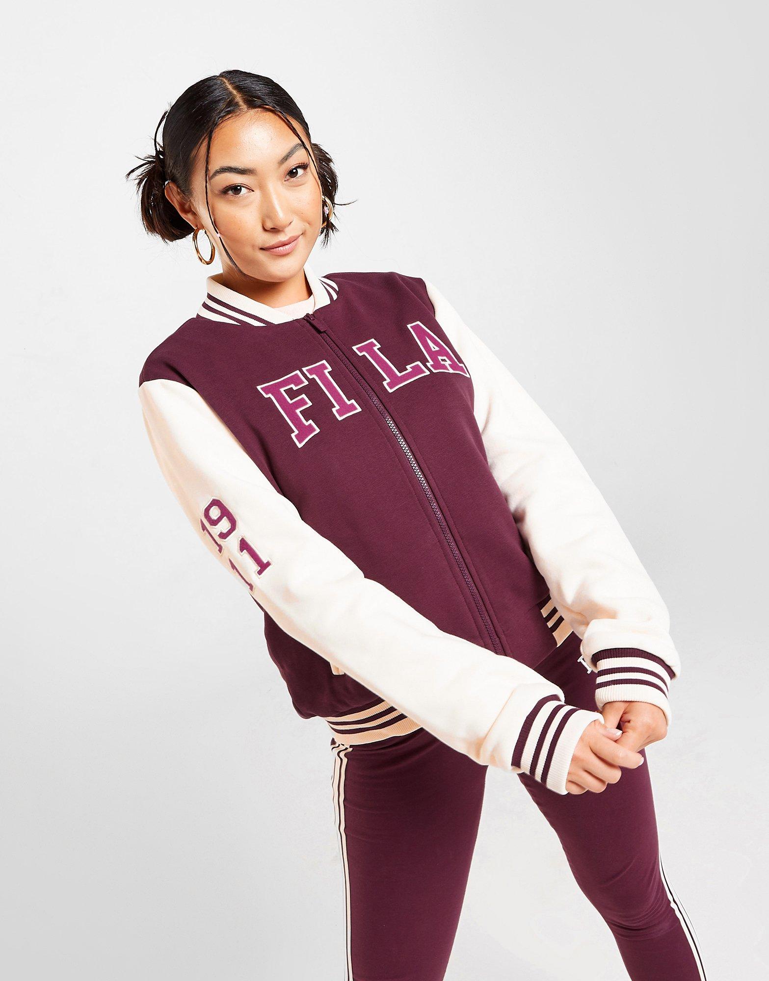 Ženski gornji dio trenirke FILA VESTA VRSTY BMBR JKT BURG FW22JDW009 bordo