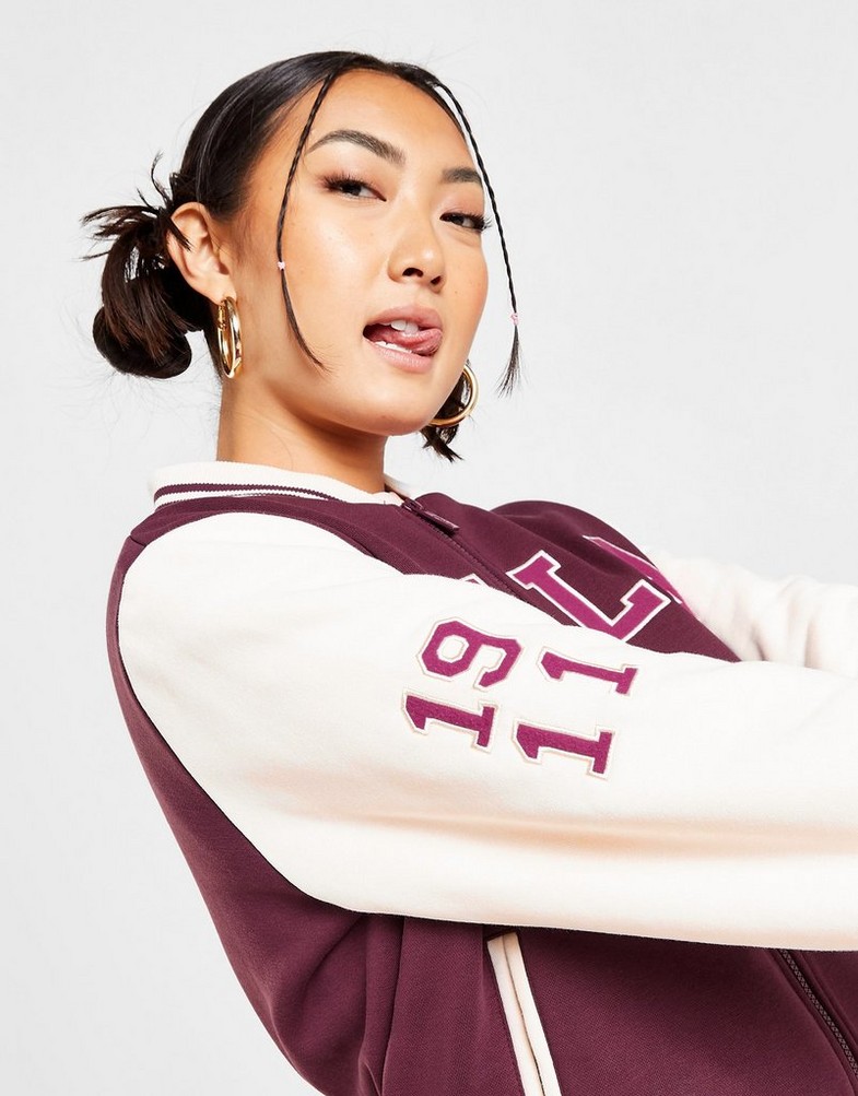 Bluza damska FILA BLUZA VRSTY BMBR JKT BURG FW22JDW009 Bordowy