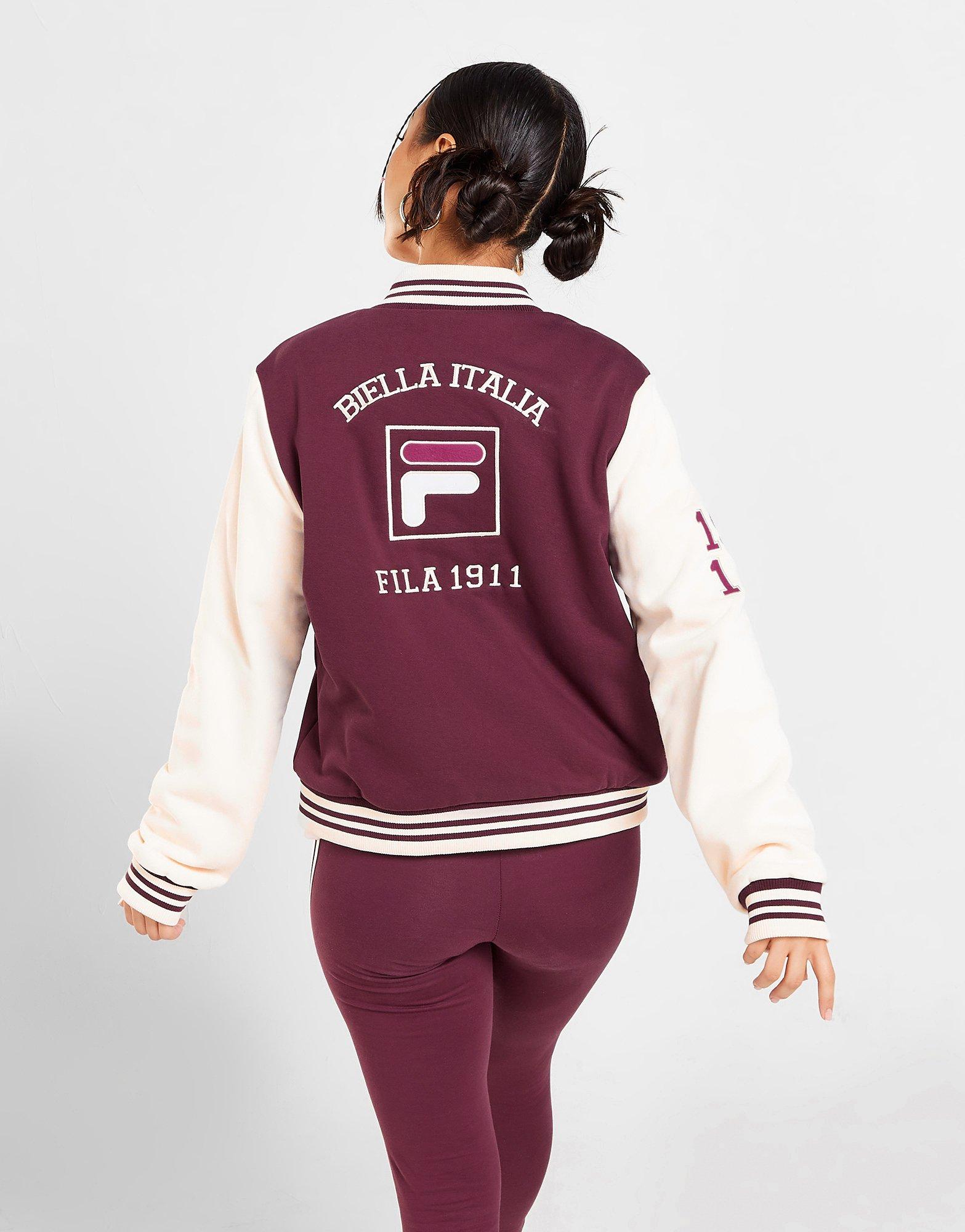 Ženski gornji dio trenirke FILA VESTA VRSTY BMBR JKT BURG FW22JDW009 bordo