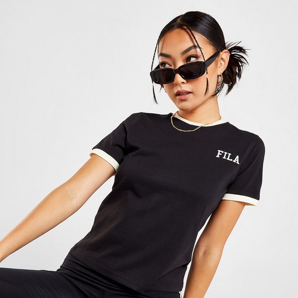 Fila Tričko Slim Ringer T Blk/wh