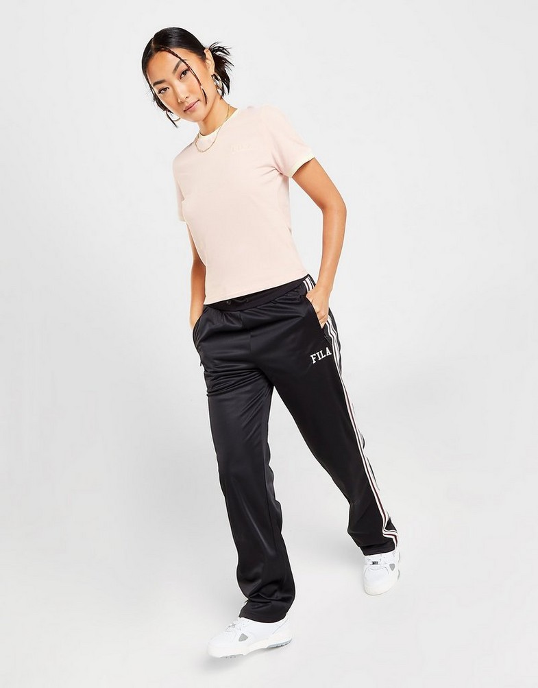 Жіночі футболки FILA ФУТБОЛКА SLIM RINGER T PNK/WH DARWINPINK Рожевий