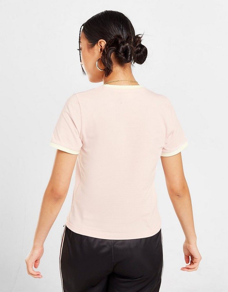 Жіночі футболки FILA ФУТБОЛКА SLIM RINGER T PNK/WH DARWINPINK Рожевий