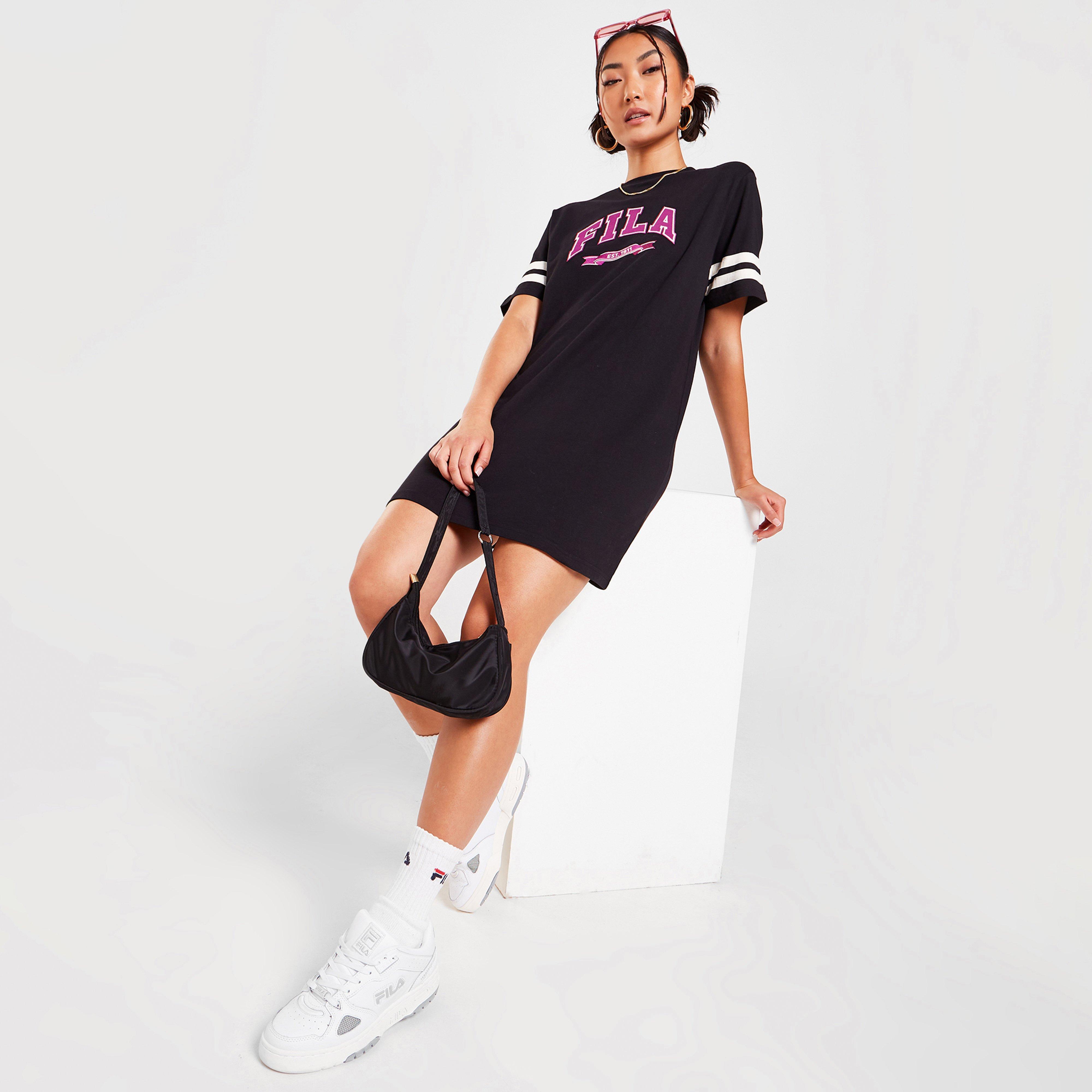 Dámske šaty FILA ŠATY VARSITY DRS BLK/PNK