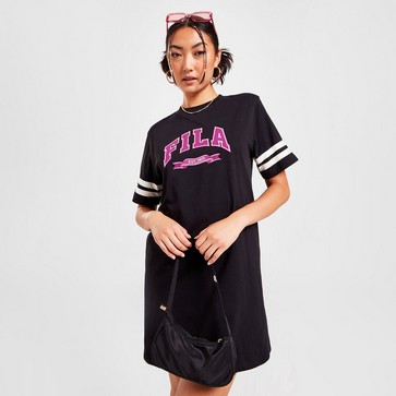 Sukienka damska FILA SUKIENKA VARSITY DRS BLK/PNK