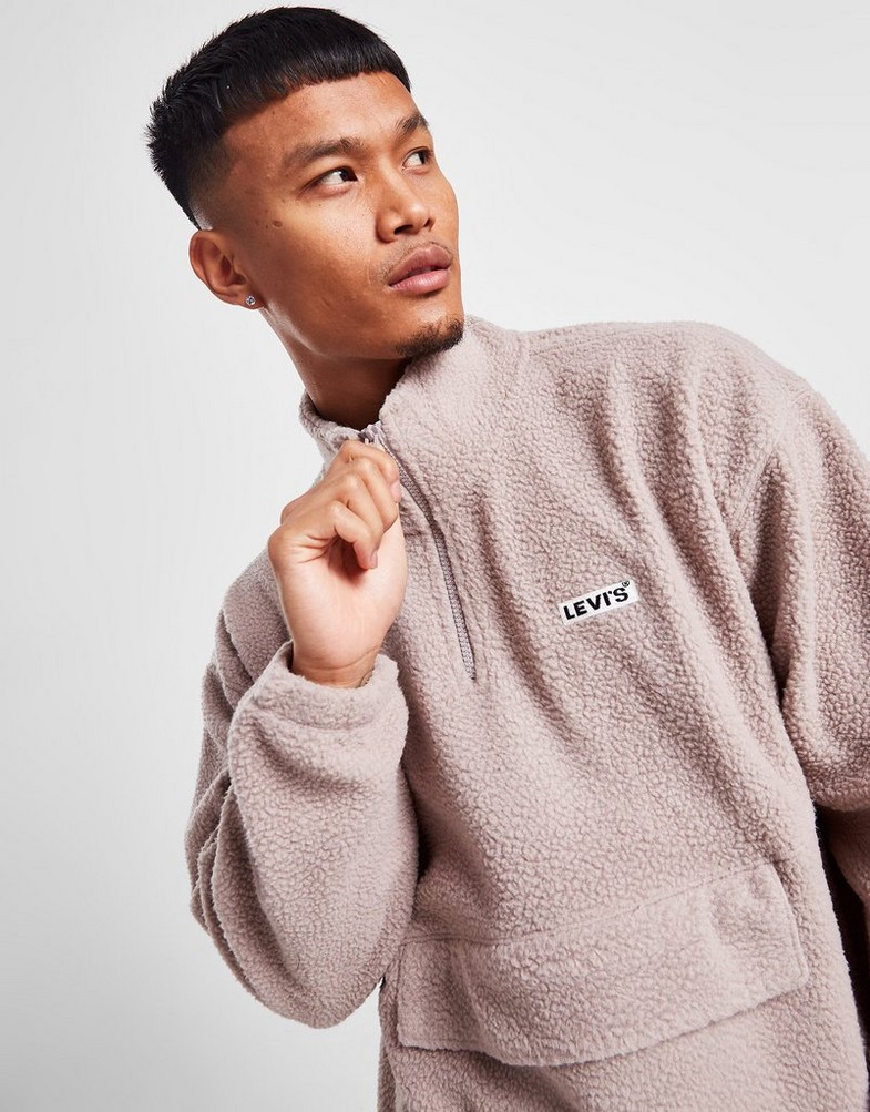 Bluza męska LEVI'S ZWYKŁA 1/2 ZIP FLEECE A5006-0000 Brązowy