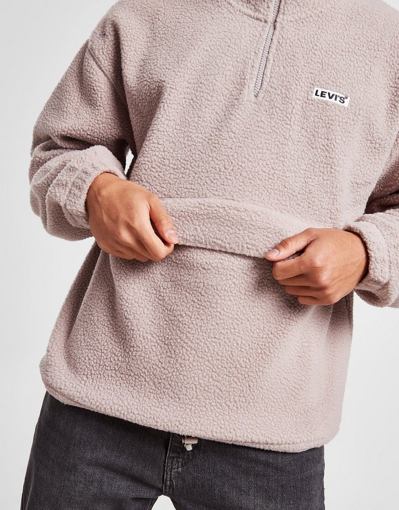 Bluza męska LEVI'S ZWYKŁA 1/2 ZIP FLEECE A5006-0000 Brązowy