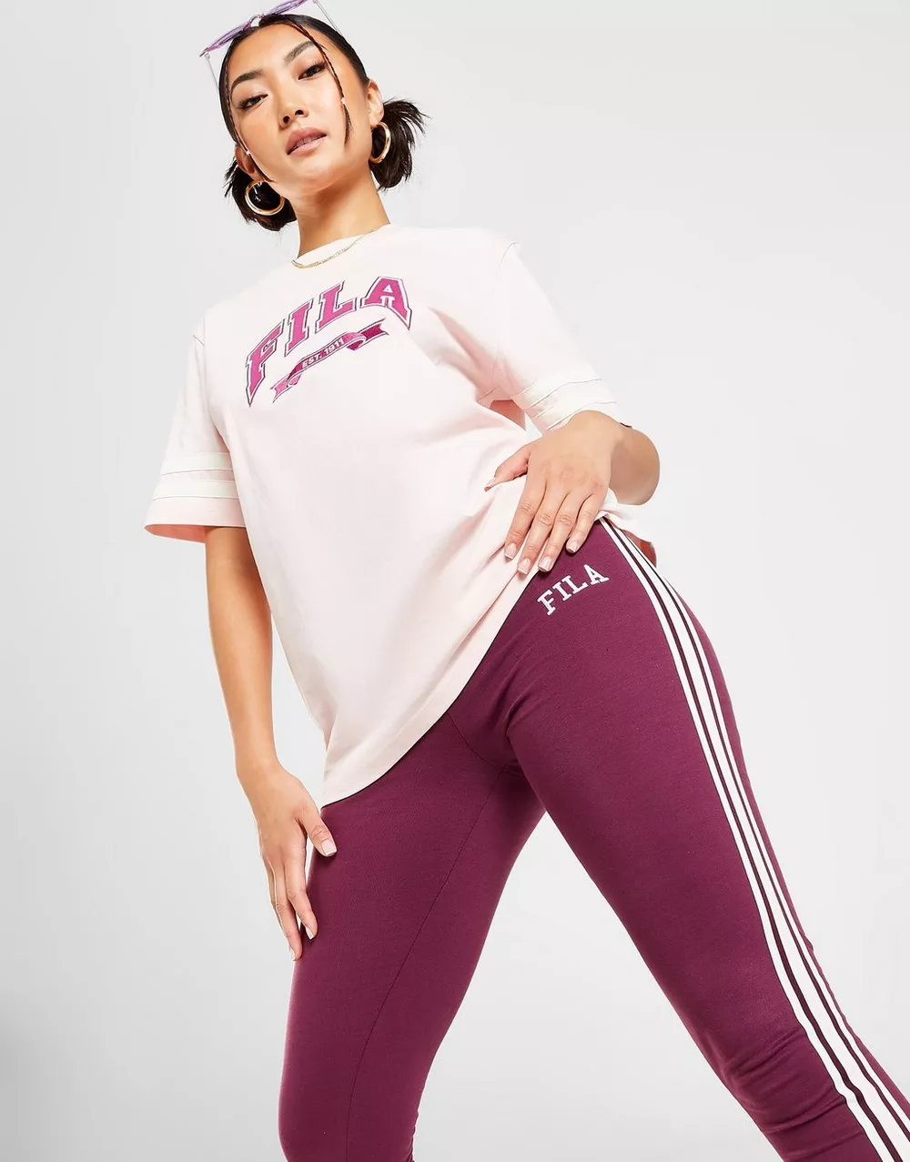 FILA ЛОСИНИ STRIPE LEGGNG BRG/PK, фото 1 з 5