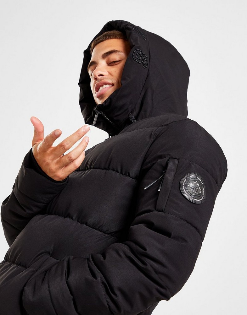 Kurtka męska SUPPLY & DEMAND KURTKA CRAFT PUFFER BLK SUPTM16108 Czarny