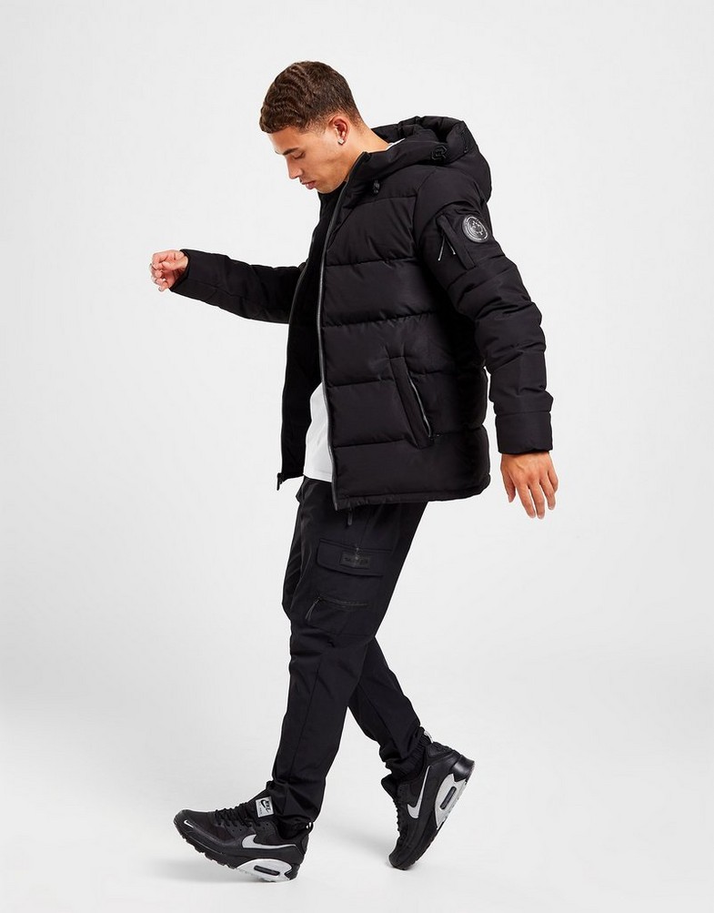 Kurtka męska SUPPLY & DEMAND KURTKA CRAFT PUFFER BLK SUPTM16108 Czarny