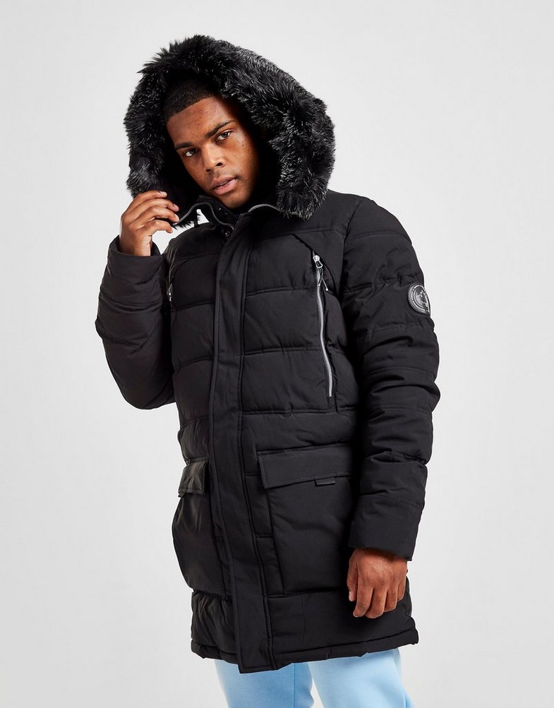 Kurtka męska SUPPLY & DEMAND KURTKA ARTIC PARKA BLK SUPTM16107576 Czarny