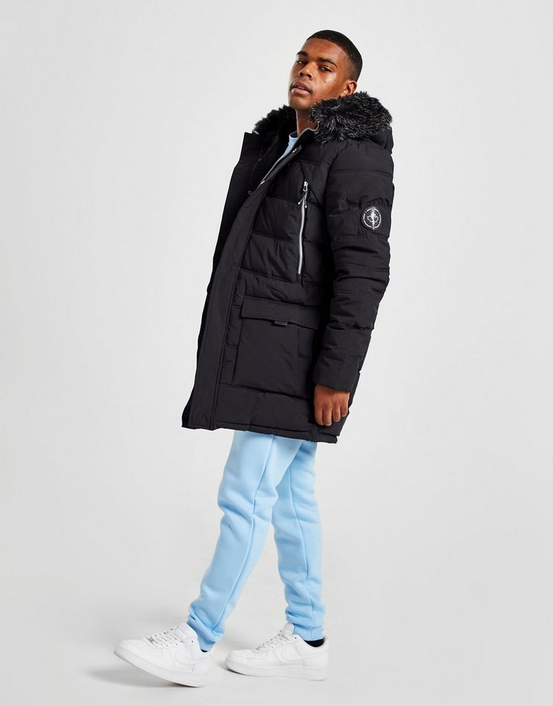 Kurtka męska SUPPLY & DEMAND KURTKA ARTIC PARKA BLK SUPTM16107576 Czarny
