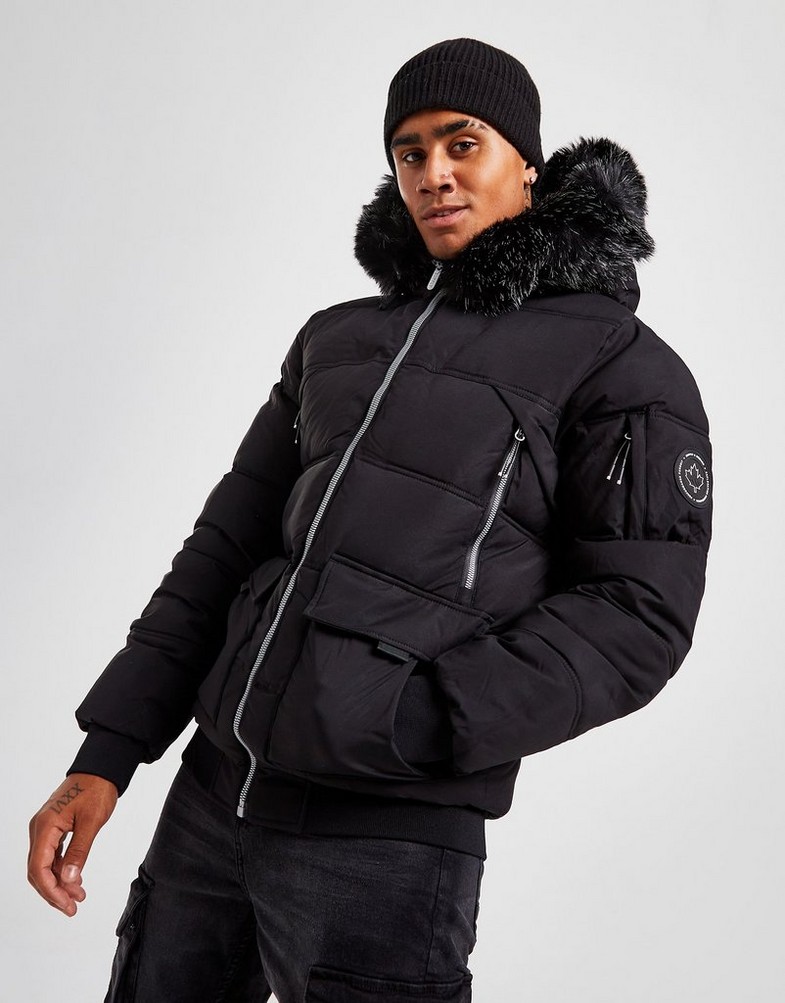 Kurtka męska SUPPLY & DEMAND KURTKA ORION SHT PARKA BLK SUPTM16112 Czarny