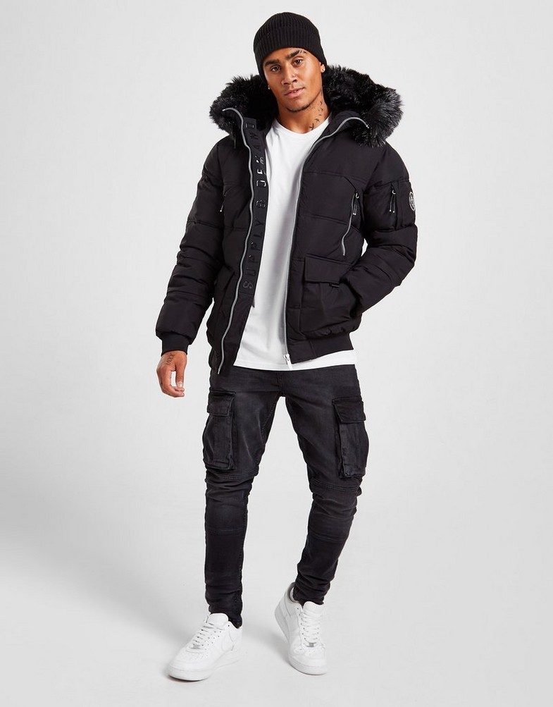 Kurtka męska SUPPLY & DEMAND KURTKA ORION SHT PARKA BLK SUPTM16112 Czarny