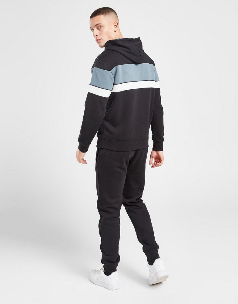 Komplet dresowy męski CHAMPION DRES COLOUR BLOCK FULL ZIP HOODIE TRACKSUIT 218113KK001 Czarny