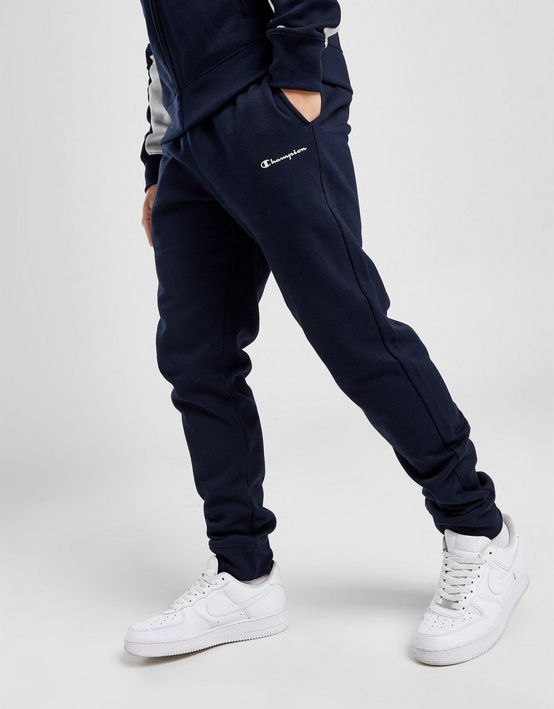 Komplet dresowy męski CHAMPION DRES LARGE LOGO FULL ZIP HOODED TRACKSUIT 218115BS501 Granatowy