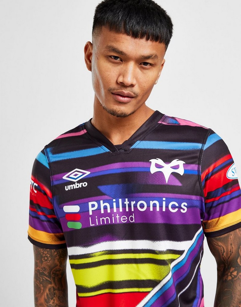 Koszulka, t-shirt męski UMBRO KRÓTKI RĘKAW OSPREYS 2022/23 THIRD SHIRT 96849UKIT Multicolor