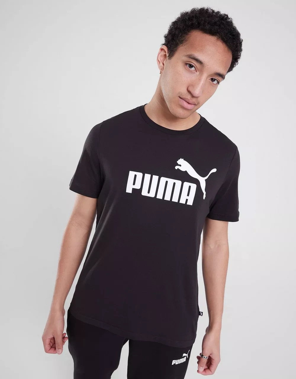 PUMA ФУТБОЛКА ESS LOGO TEE - PUMA BLACK, фото 1 з 4