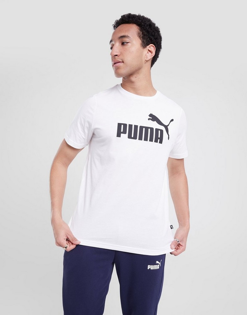 Pánske tričko PUMA TRIČKO ESS LOGO TEE 586666 02 Bílá