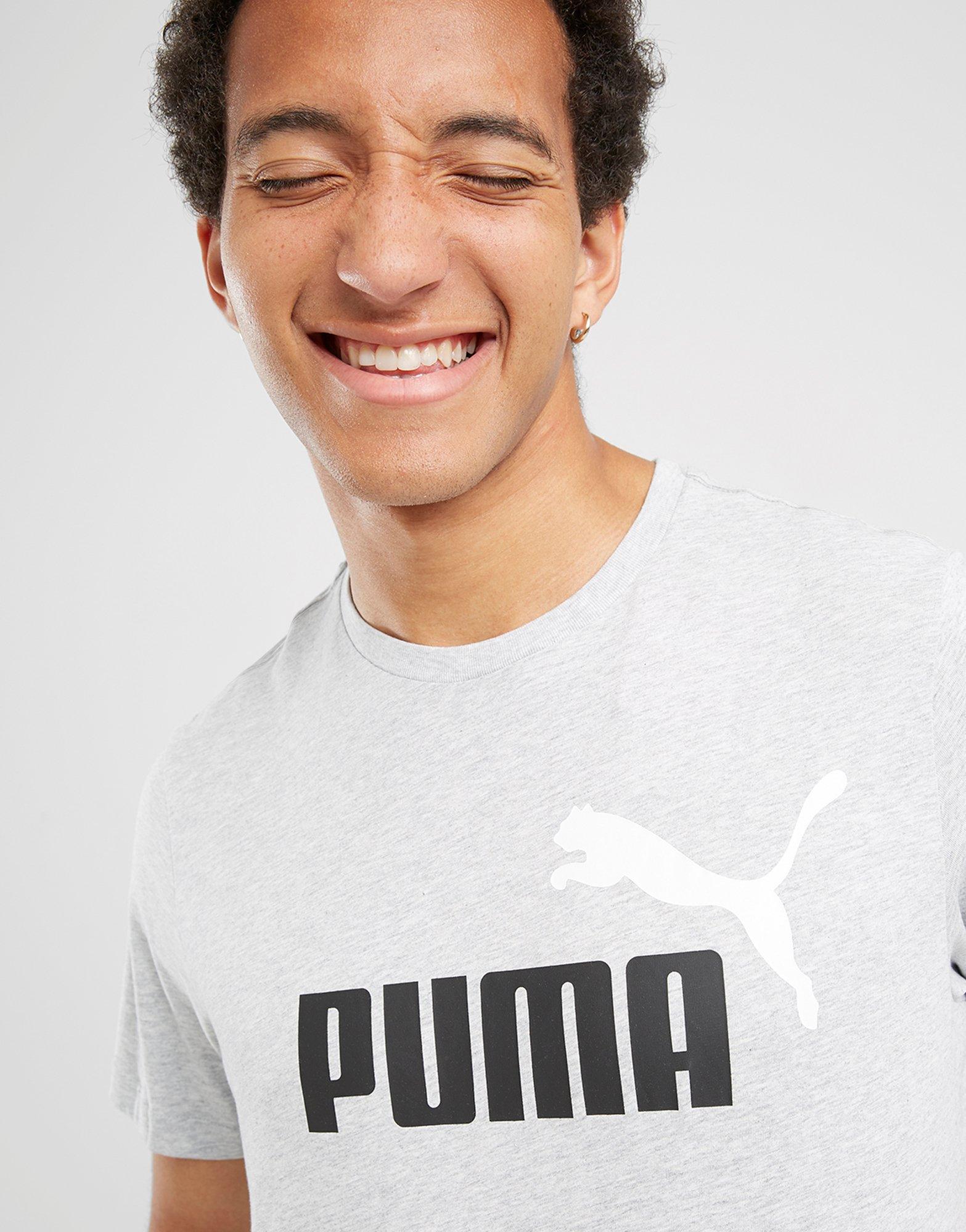 Pánske tričko PUMA TRIČKO ESS+ 2 COL LOGO TEE 58675904 Šedá