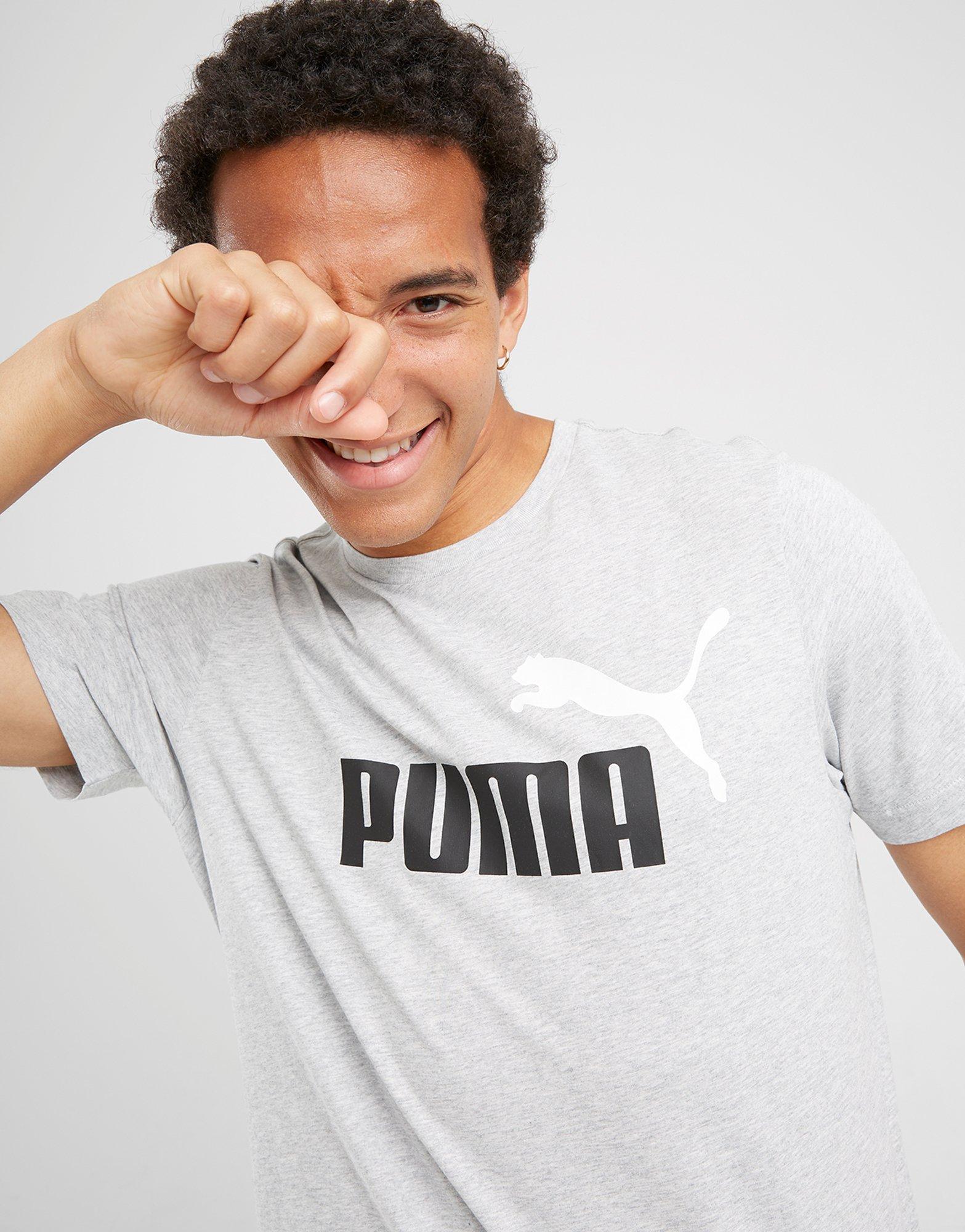Pánske tričko PUMA TRIČKO ESS+ 2 COL LOGO TEE 58675904 Šedá