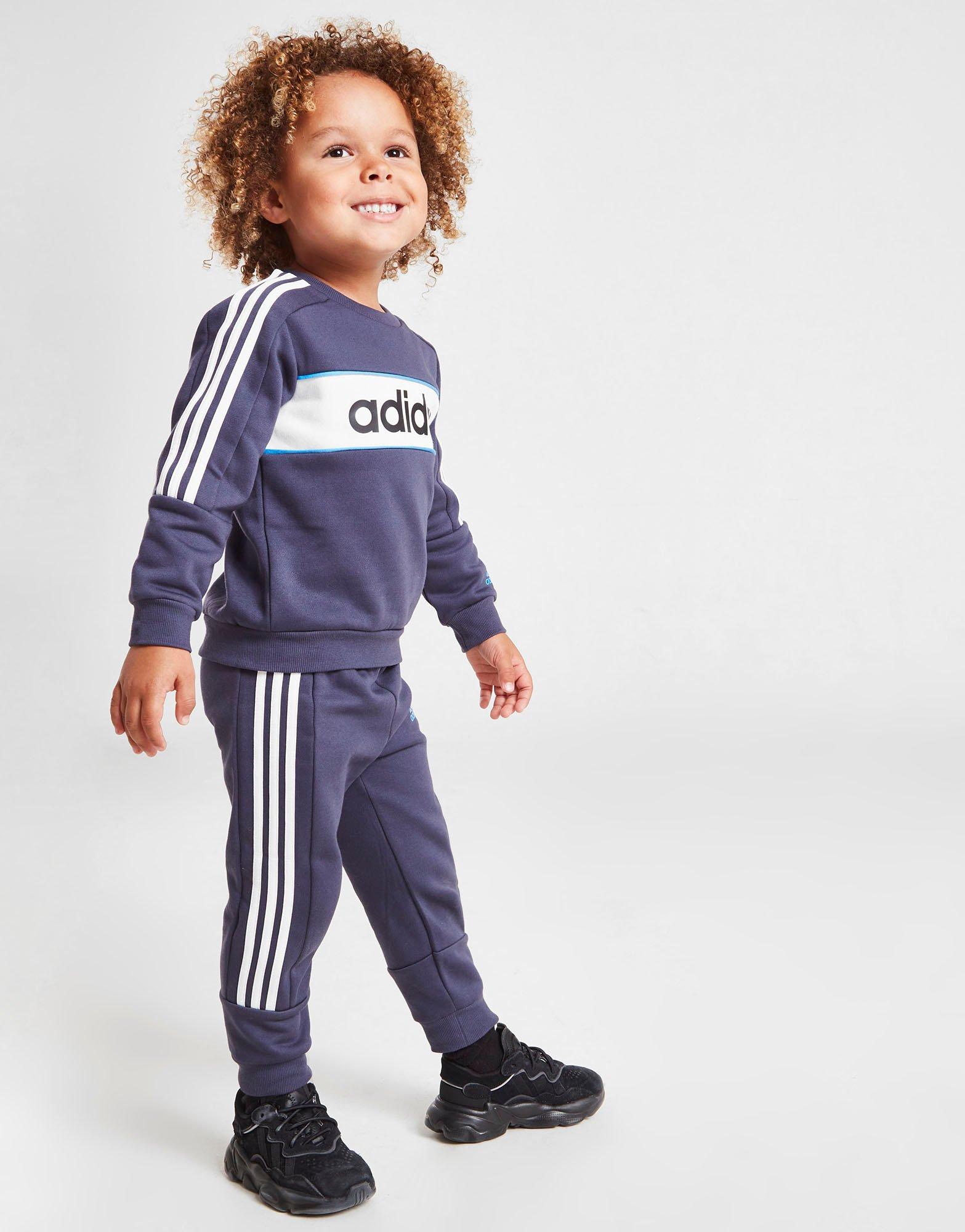 Vaikiški sportiniai kostiumai ADIDAS KOMPLEKTAS LIN ESS SUIT IC1049 Mėlyna