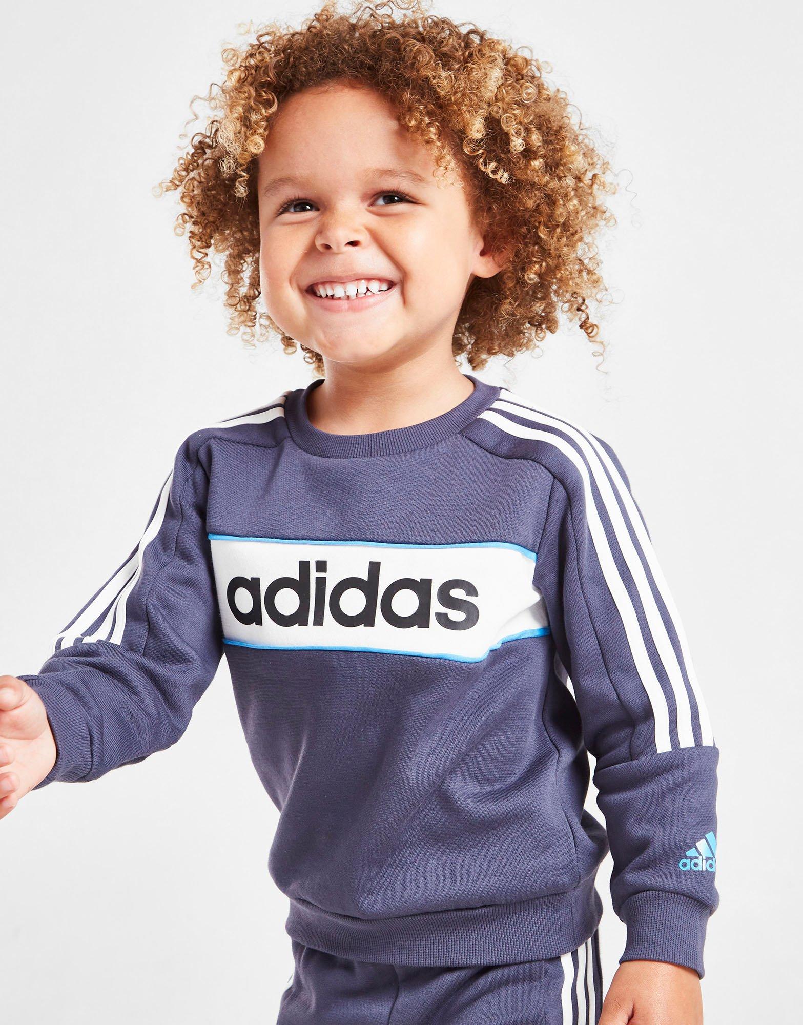 Vaikiški sportiniai kostiumai ADIDAS KOMPLEKTAS LIN ESS SUIT IC1049 Mėlyna