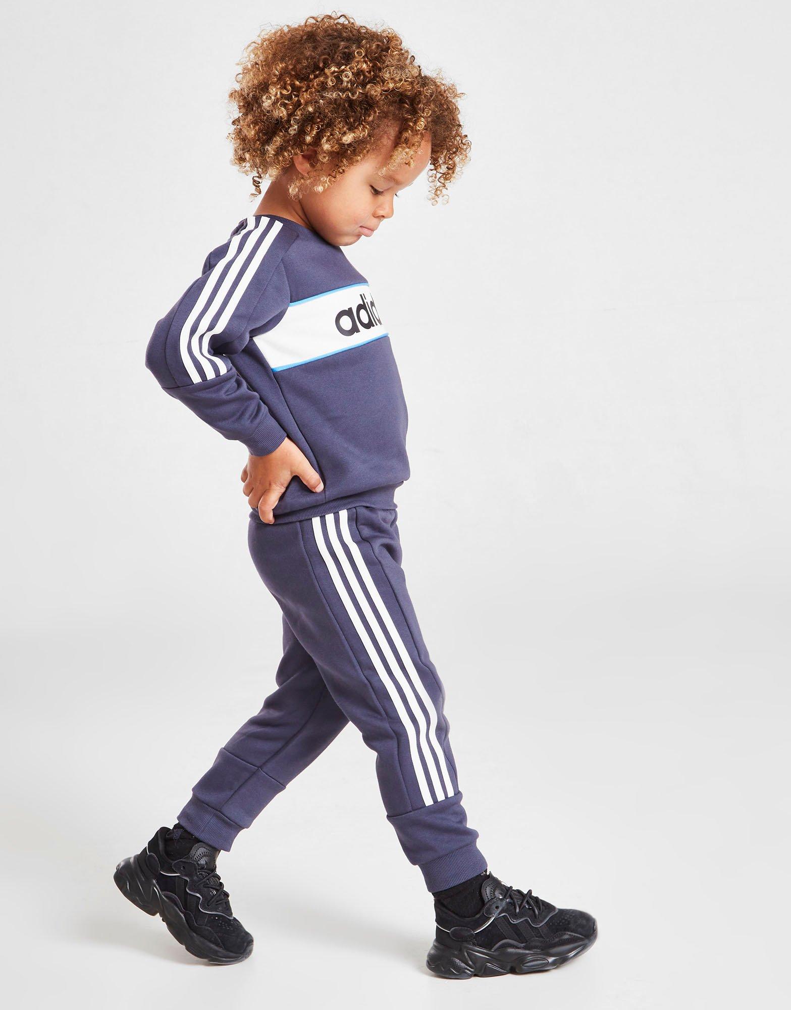 Vaikiški sportiniai kostiumai ADIDAS KOMPLEKTAS LIN ESS SUIT IC1049 Mėlyna