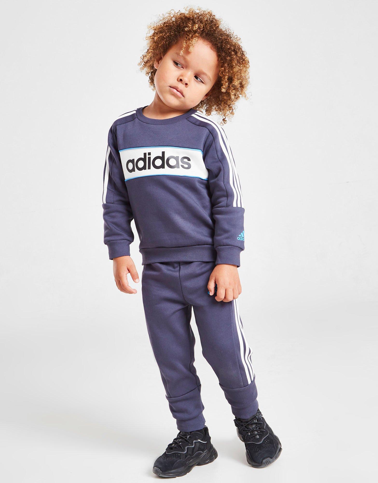 Vaikiški sportiniai kostiumai ADIDAS KOMPLEKTAS LIN ESS SUIT IC1049 Mėlyna