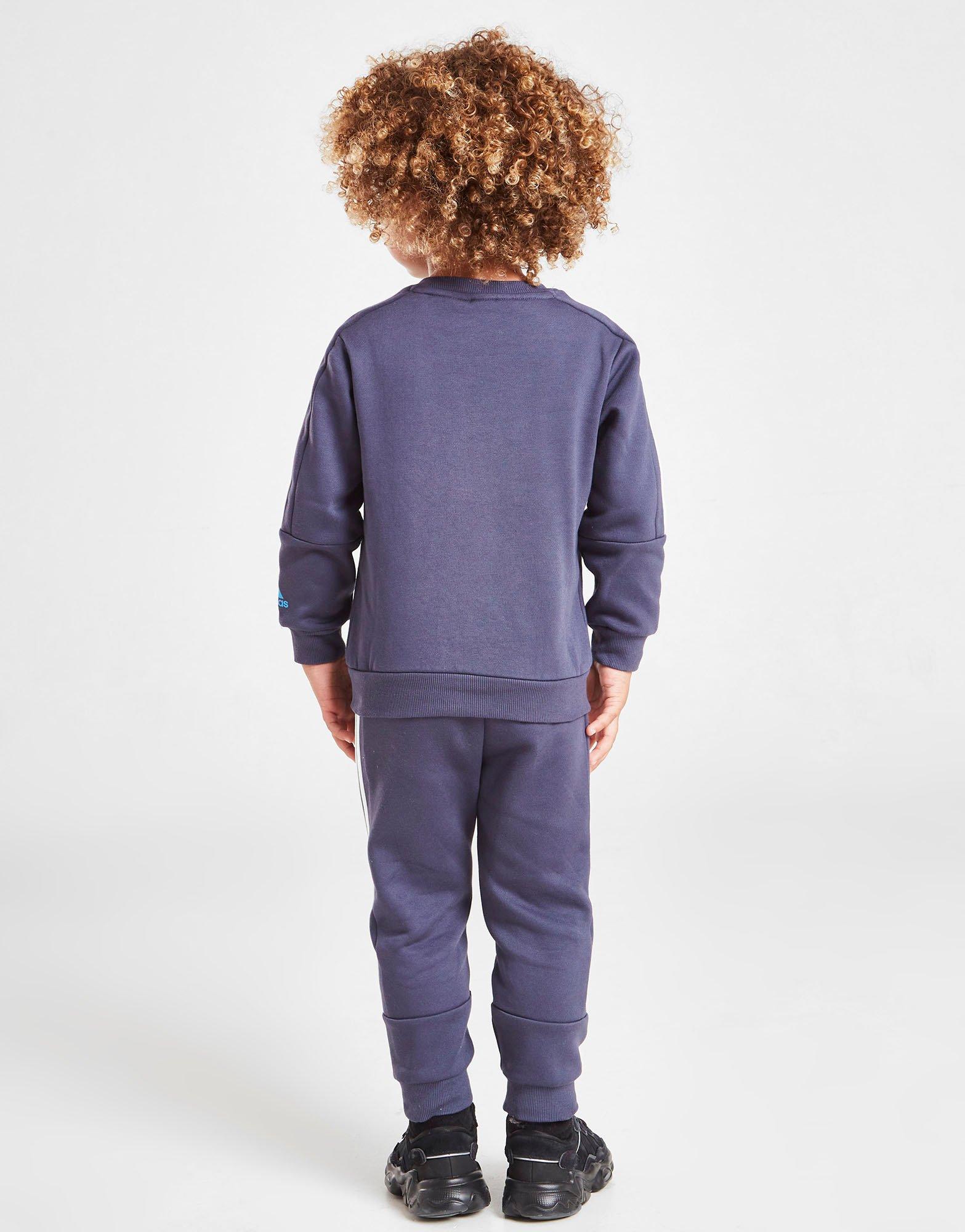 Vaikiški sportiniai kostiumai ADIDAS KOMPLEKTAS LIN ESS SUIT IC1049 Mėlyna