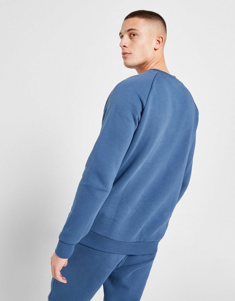 Bluza męska ADIDAS ZWYKŁA TREFOIL ESSENTIAL FLEECE CREW SWEATSHIRT IC4519 Niebieski
