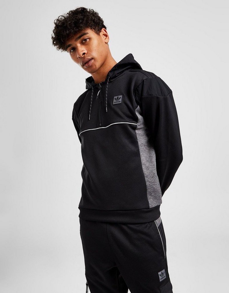 Bluza męska ADIDAS Z KAPTUREM ID96 HALF ZIP HOODIE IC2312 Czarny