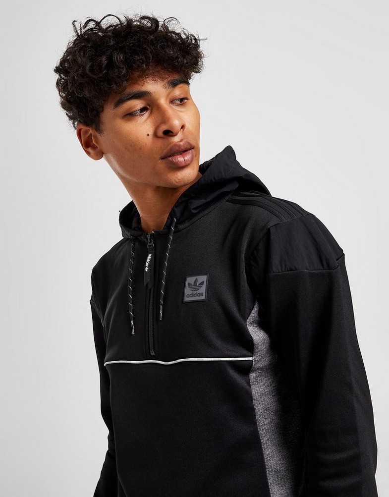 Bluza męska ADIDAS Z KAPTUREM ID96 HALF ZIP HOODIE IC2312 Czarny