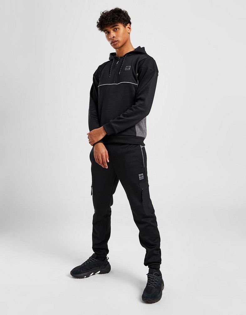 Bluza męska ADIDAS Z KAPTUREM ID96 HALF ZIP HOODIE IC2312 Czarny