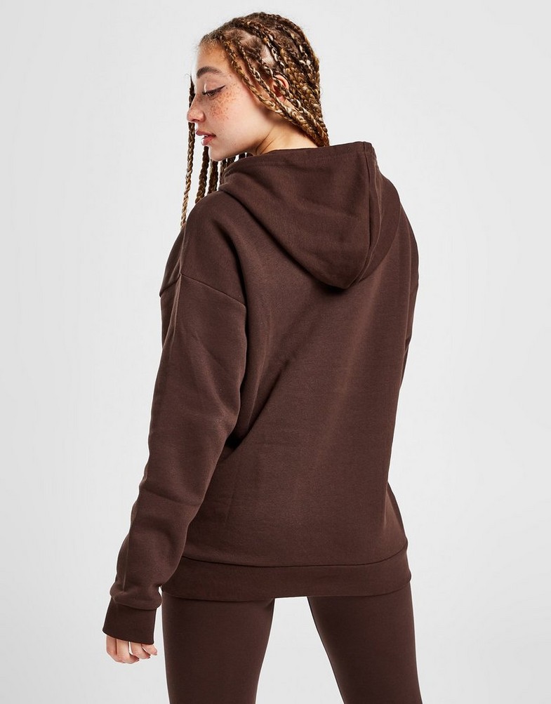 Bluza damska ADIDAS BLUZA Z KAPTUREM EMB OH HD BROWN IB2801 Brązowy