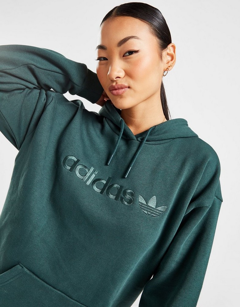 Bluza damska ADIDAS BLUZA Z KAPTUREM EMB OH HD M'GRN IB2800 Zielony