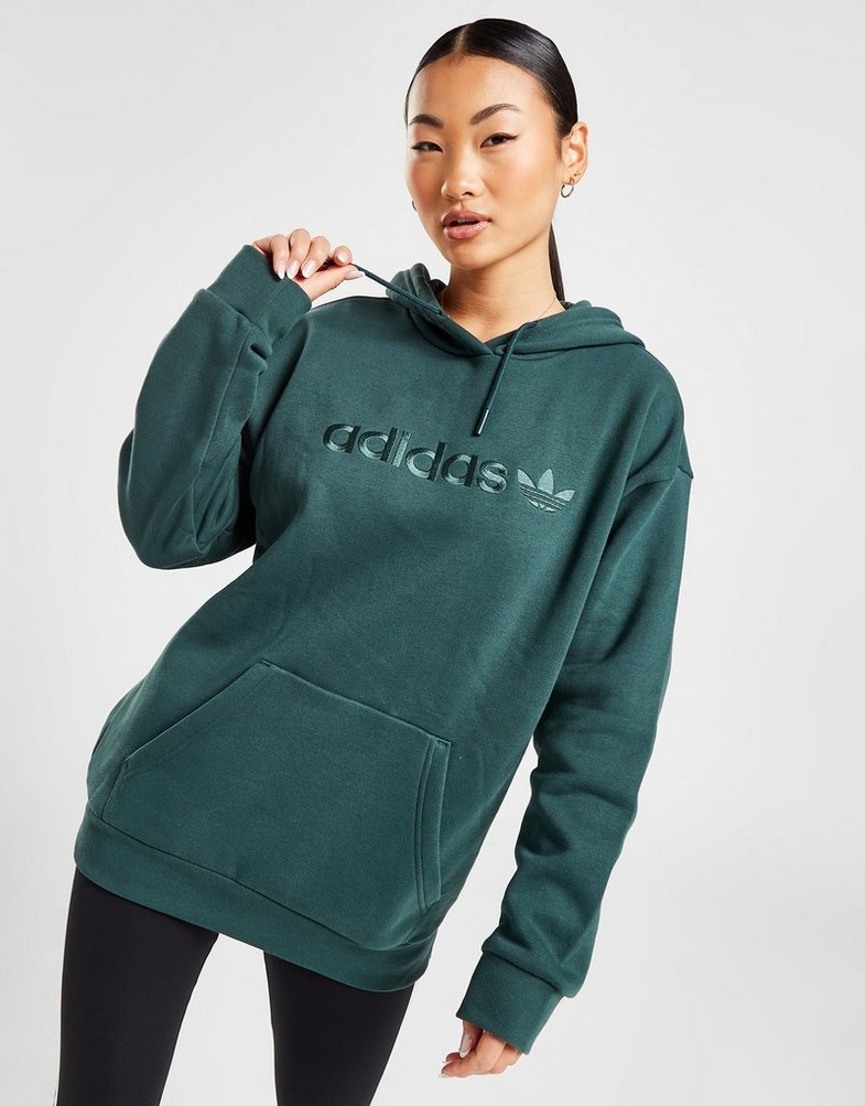 Bluza damska ADIDAS BLUZA Z KAPTUREM EMB OH HD M'GRN IB2800 Zielony
