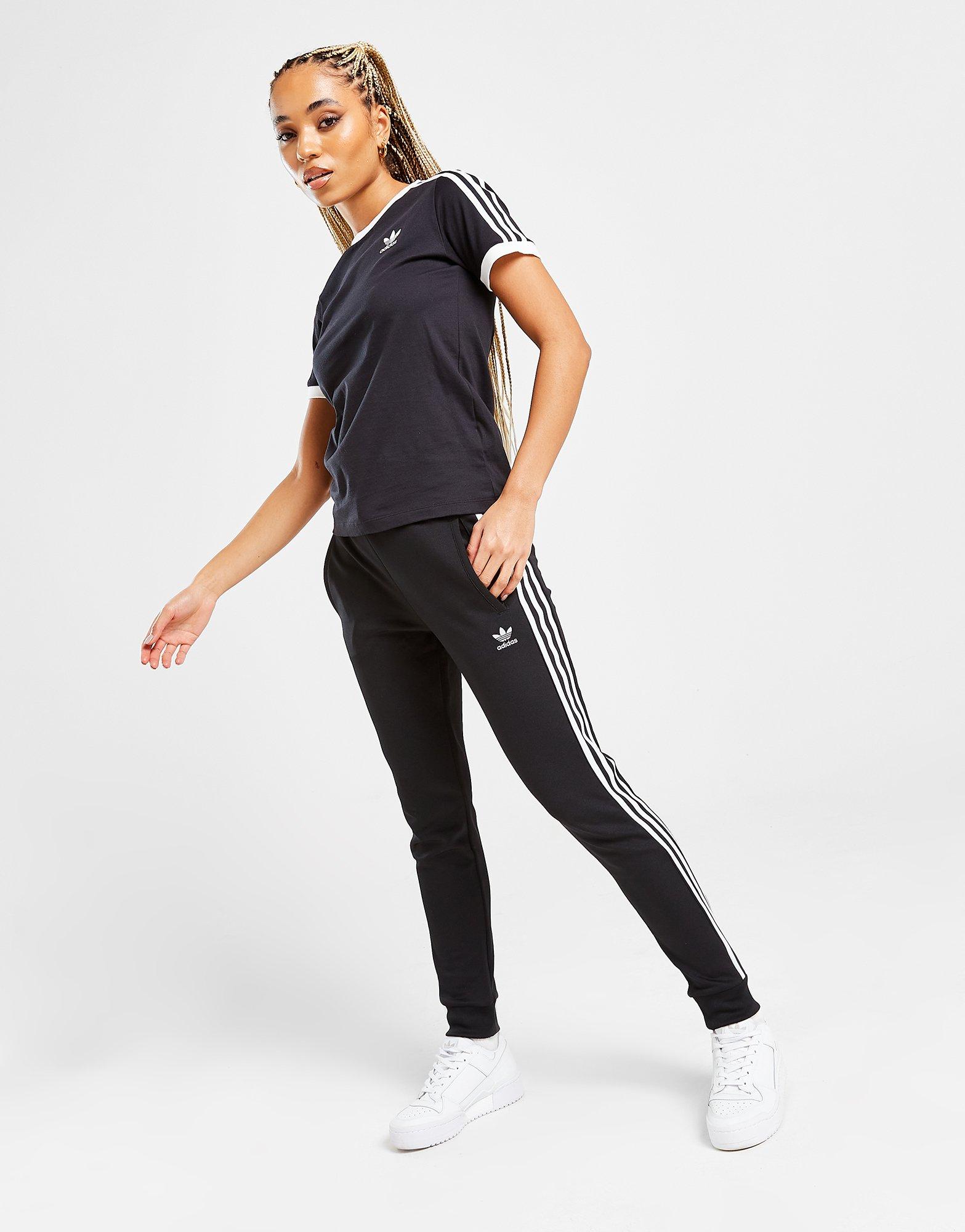 Moteriškos kelnės ADIDAS KELNĖS S'STAR JOG BLK/WHT HZ4131 Juoda