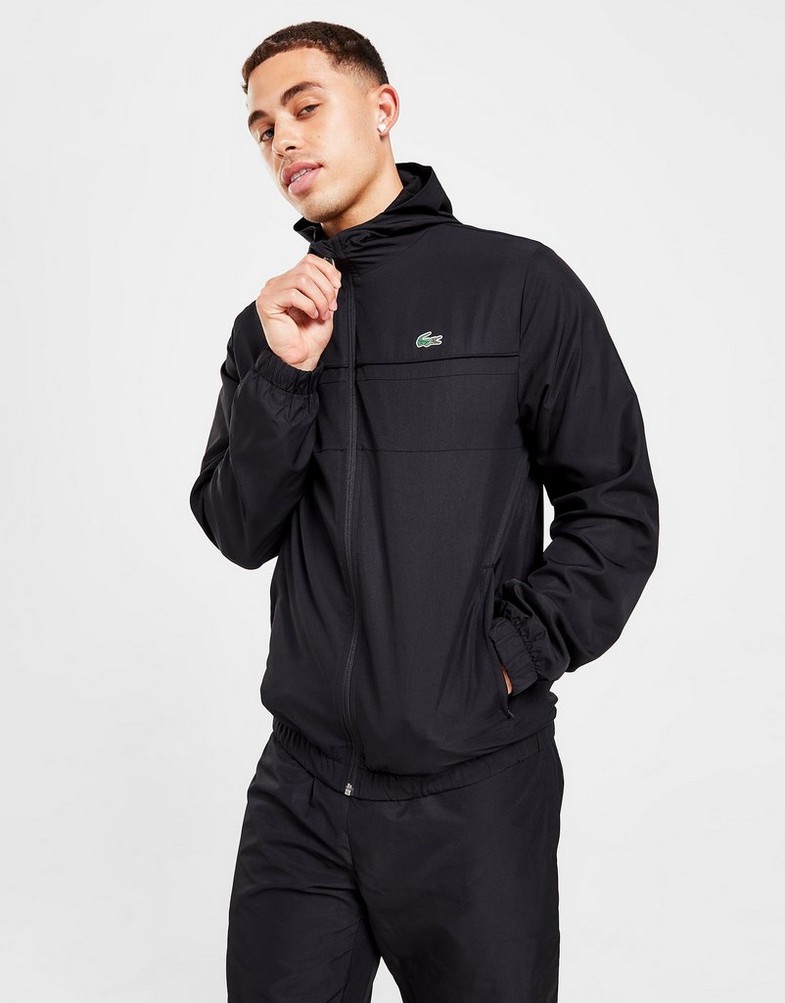 Komplet dresowy męski LACOSTE DRES GUPPY FULL ZIP HOODED TRACKSUIT WH26618VM Czarny