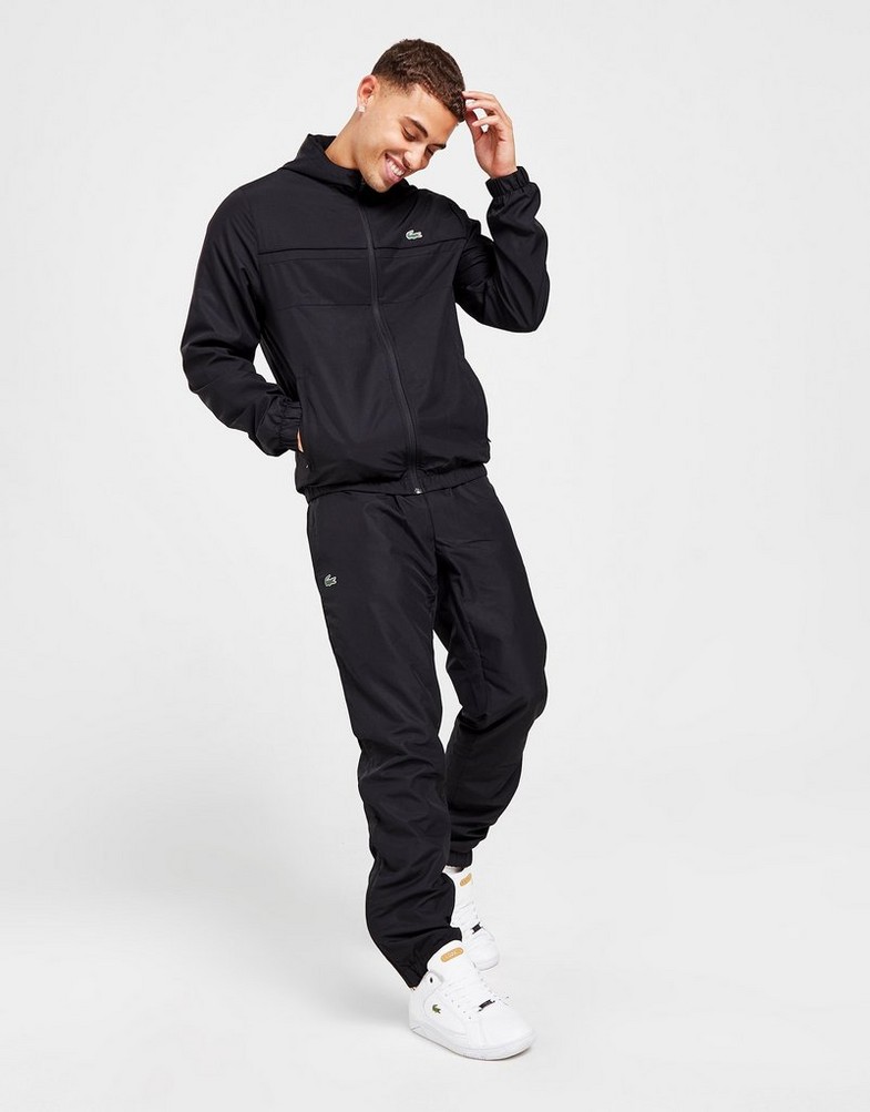 Komplet dresowy męski LACOSTE DRES GUPPY FULL ZIP HOODED TRACKSUIT WH26618VM Czarny
