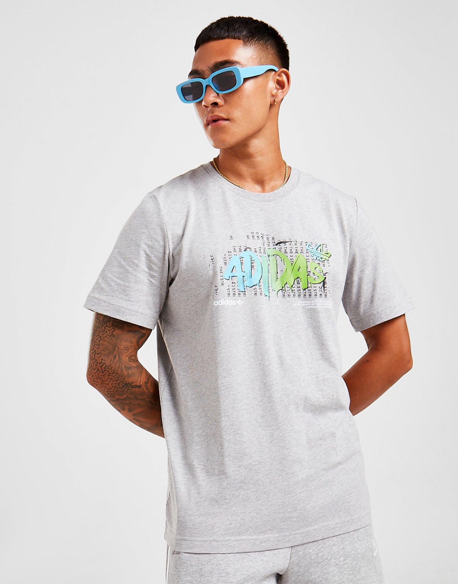 Vyriški marškiniai ADIDAS MARŠKINĖLIAI GRAFITTI TEE HY0997 Pilka