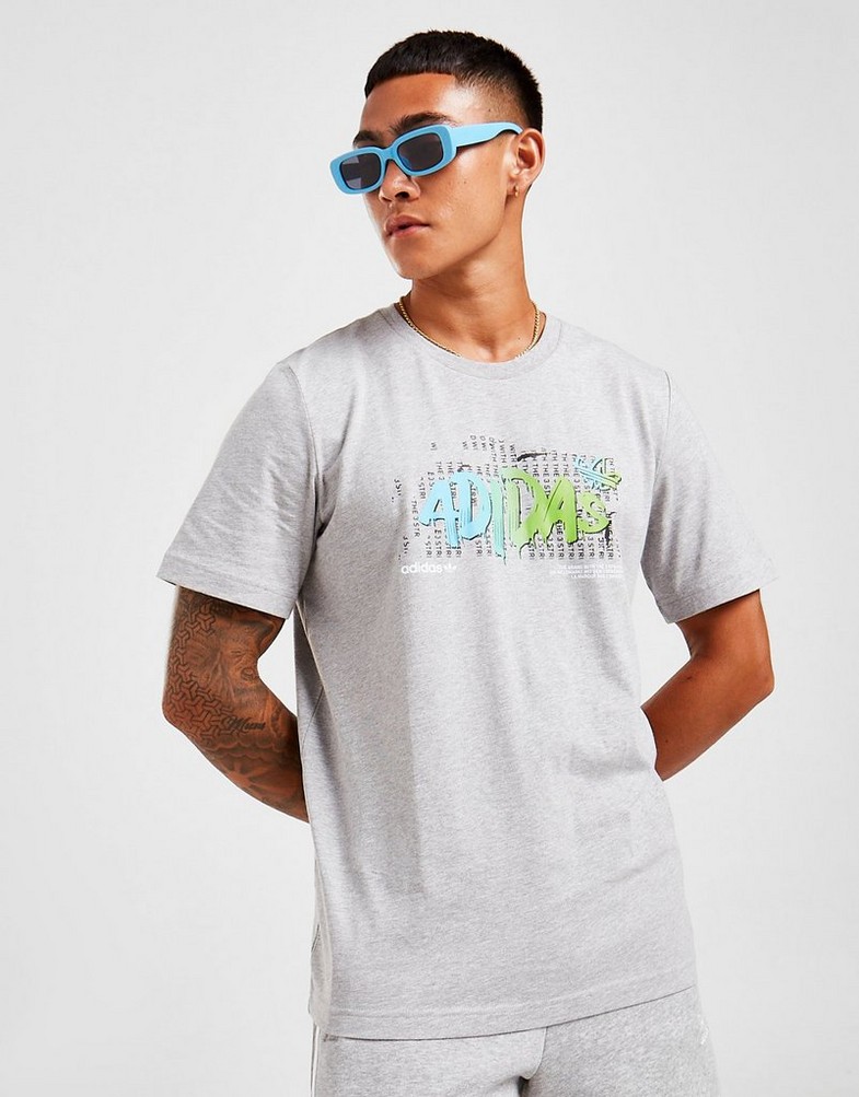 Pánske tričko ADIDAS TRIČKO GRAFITTI TEE HY0997 Šedá