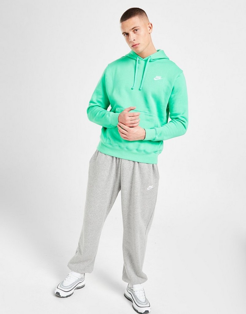 Bluza męska NIKE BLUZA Z KAPTUREM M NSW CLUB HOODIE PO BB BV2654-369 Zielony
