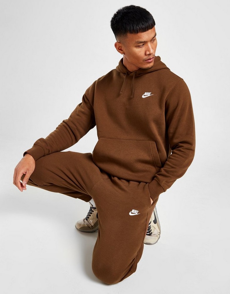 NIKE ブラウン セットアップ NIKE BLUZA Z KAPTUREM M NSW CLUB HOODIE PO BB BV2654-259 | kolor