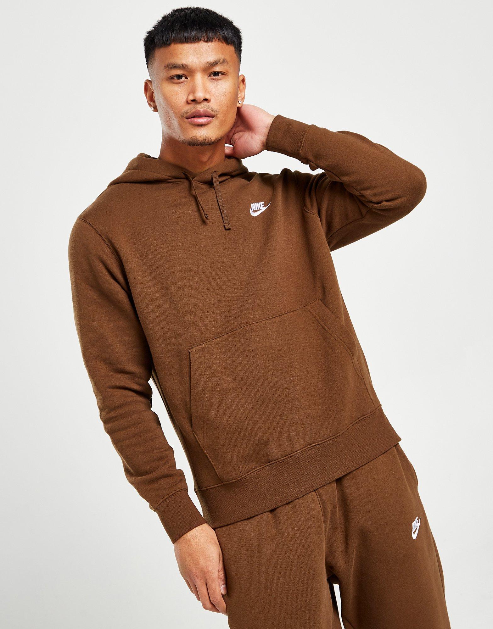 Pánska mikina NIKE MIKINA S KAPUCŇOU M NSW CLUB HOODIE PO BB BV2654-259 Hnedá