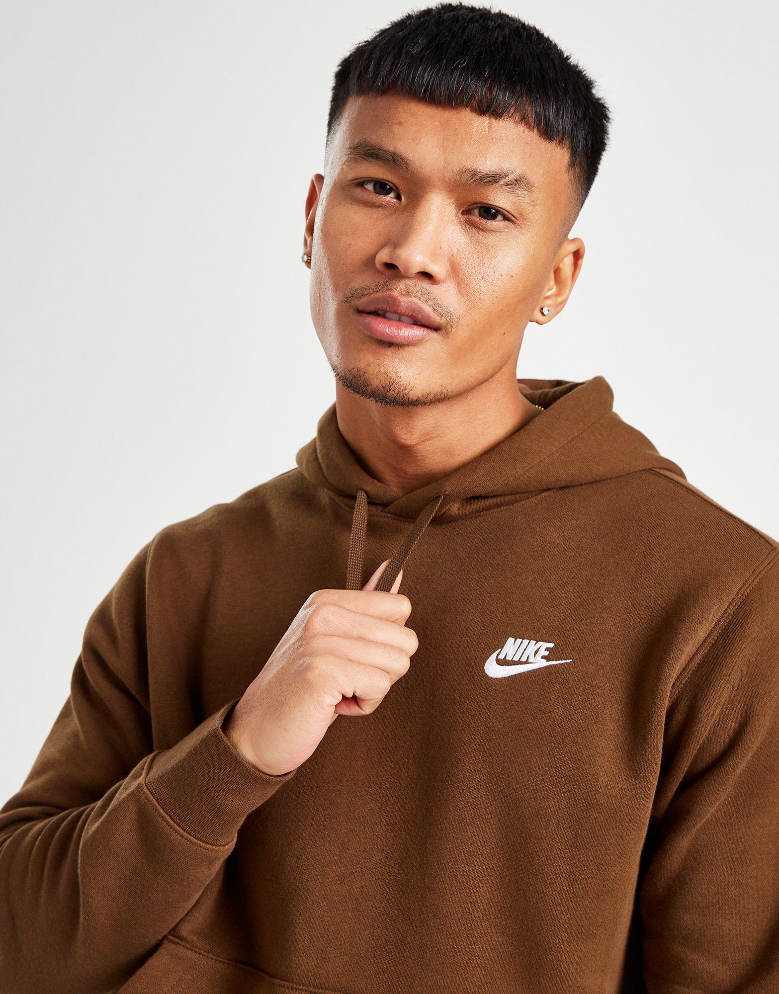 Pánska mikina NIKE MIKINA S KAPUCŇOU M NSW CLUB HOODIE PO BB BV2654-259 Hnedá