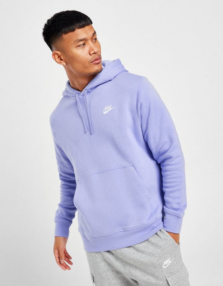 Bluza męska NIKE BLUZA Z KAPTUREM M NSW CLUB HOODIE PO BB BV2654-569 Fioletowy